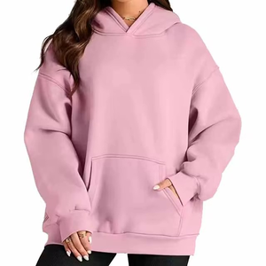 Streetwear pour femmes de qualité supérieure sweats à capuche surdimensionnés style recadrée et pull-over épais hiver coton sweat OEM/ODM fournisseur en gros - Product Image 6