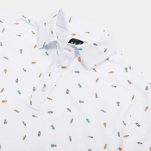 2023 camisetas deportivas de Polo de Golf con sublimación completa para hombres, diseño Original de tela satinada, ajuste relajado, 88% poliéster 12% Spandex algodón - Product Image 5