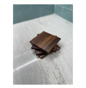Juego de 3 posavasos cuadrados de nogal perfectos para el hogar, el hotel, el restaurante, el uso de mesa y el elegante accesorio de comedor a los mejores precios - Product Image 6