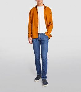 Pantalon droit en denim bleu pour hommes, vêtements de plein air à la mode, délavés et respirants pour la saison estivale, dernière conception, vente en gros - Product Image 2