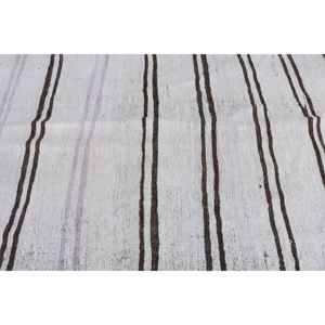 Alfombra Vintage de 5.4x11.2 pies, Alfombra Turca, Alfombra de Lana Blanca con Diseño Floral - Product Image 5