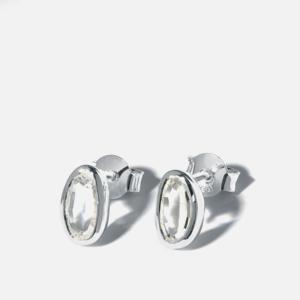 ต่างหูเงินสเตอร์ลิงประดับคริสตัลควอตซ์-ดีไซน์กลุ่มดาวอารา - Product Image 1