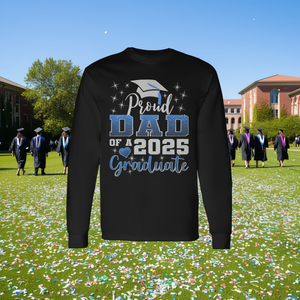 T-Shirt a Maniche Lunghe 'Super Orgoglioso Papà' per Laureati 2025, Fantastica Maglietta Promozionale per Famiglie Universitarie - Product Image 3