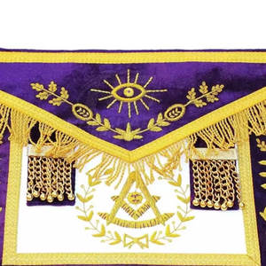 Mandil Masónico Personalizado, Opciones de Tamaño y Color Personalizadas, Mandil de Maestro Masón, Bordado en Cuero y Terciopelo - Product Image 6