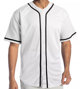 Camiseta de béisbol con botones sólidos para hombre, uniforme liso, camiseta de equipo con diseño sublimado - Product Image 5