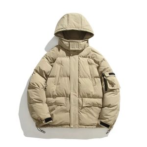 แจ็กเก็ตขนเป็ดวินเทจของผู้ชาย OEM ออกแบบได้เองสำหรับฤดูหนาวเสื้อผ้าลำลองสไตล์สตรีทสไตล์สตรีทซิปด้านหน้าแบบเต็มตัวขนาด XS - Product Image 1
