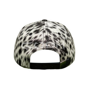Gorra de Béisbol de Cuero Vacuno Genuino, Gorra Trucker Estilo Western con Pelo - Product Image 3