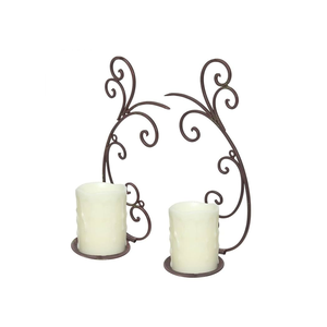 Bougeoir chauffe-plat en métal d'excellente qualité tenture murale artisanat Offre Spéciale gros bougeoir en fer noir créatif Simple - Product Image 2