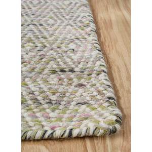 พรมลายเรขาคณิตสีเบจและสีน้ำตาล ทอแบบแบน ทำจากขนสัตว์และวิสโคส สำหรับบ้าน รุ่น Adwv-13047 - Product Image 4