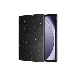 Étui de protection brillant et scintillant Netzy pour Galaxy Tab S10 FE, coque de tablette en acrylique noir pour utilisation en mode veille, étui en coton noir - Product Image 4