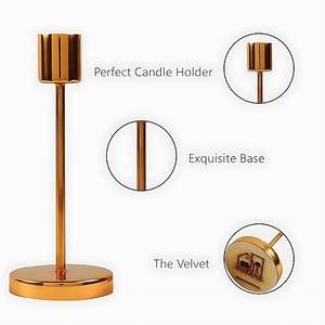 Ensemble de bougeoirs en métal moderne 2 3 Haute qualité Résistant à la chaleur Durable Écologique Saint-Valentin Noël Anniversaire - Product Image 2