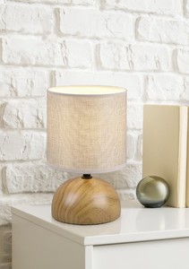 Lampada da tavolo rotonda in ceramica imitazione legno Luci 1xE14 IP20 (Trio R50351035) - Product Image 2