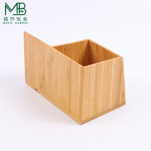 Caja de Almacenamiento de Herramientas de Bambú Personalizada, Soporte Multifuncional para <span class=keywords><strong>Teléfono</strong></span> con Carga Inalámbrica para Escritorio - Product Image 3