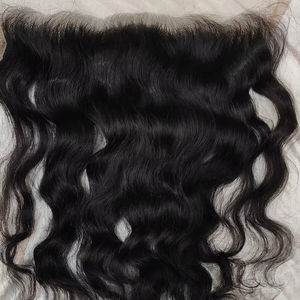 Proveedor de paquetes de cabello crudo indio natural con frontales de encaje transparente Extensiones de cabello humano ondulado de cuerpo virgen - Product Image 3