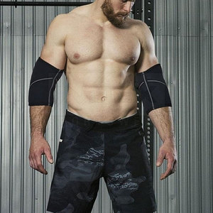 Mangas de codo de gimnasio de neopreno de alta calidad Equipo de elevación de potencia Premium del fabricante de Pakistán - Product Image 2
