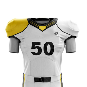 Nouvel arrivage Uniforme de football américain personnalisable Tissu polyester de qualité supérieure Ensembles à manches courtes de meilleure qualité Techniques imprimées - Product Image 4