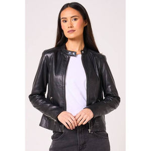 Veste de moto en polyester pour femmes, mode streetwear, taille plus, respirante, tricotée - Product Image 1