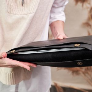 Funda de Cuero para Portátil, Ligera, para Viajes, Maletín para Portátil de 14 y 15.3 Pulgadas, Macbook Air M1 M2, Estuche de Almacenamiento para PC, LS-0016 - Product Image 2