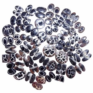 คู่โสเภณีสีดำอัญมณีควอตซ์ธรรมชาติแบบหลวมสำหรับทำเครื่องประดับ - Product Image 4