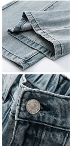 กางเกงยีนส์แฟชั่นผู้ชายสไตล์ลำลองสีน้ำเงินเดนิม ราคาขายส่งปี 2025 ราคาฤดูร้อน - Product Image 2