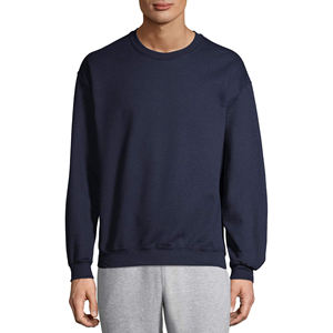 Bajo MOQ bordado Color sólido Casual hombres sudadera 100% algodón polar transpirable invierno moda manga larga personalizable - Product Image 2