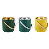 Seau à glace en acier inoxydable à double paroi, ensemble de barware, ensemble de seaux à glace à double paroi