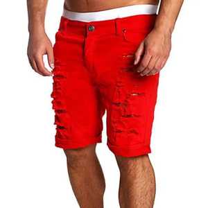 Nouveau design de shorts en jeans pour hommes de qualité supérieure couleur unie shorts en jean pour hommes à prix de gros pour la vente en ligne - Product Image 4