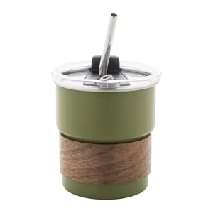 Mug gaufré écologique en acier recyclé – Gobelet durable en acier inoxydable – Gadgets écoresponsables - Product Image 4