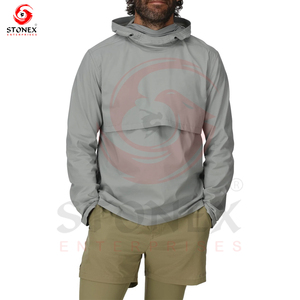 Sweat à capuche à manches longues pour hommes, couleur personnalisée, protection solaire pour l'extérieur, polyester et bambou - Product Image 4