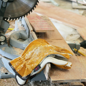 ถุงมืองานเชื่อมหนังแบบพรีเมี่ยมถุงมือผ้าฝ้ายทนความร้อนมีโลโก้ออกแบบได้ตามต้องการ - Product Image 5