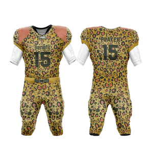 Hauts de football américain respirants de qualité supérieure 100% Polyester vêtements de football américain entraînement des jeunes maillot de football américain - Product Image 4