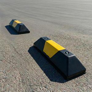 Parking Curbs 55x15x10 cm Metal 2 Piece Set Parking Barrier for Vehicles - Product Image 2