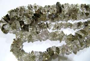 Quartz fumé naturel perles à facettes puce 6 à 10mm gradué meilleure qualité 34 pouces brin noir éminent bijou - Product Image 3