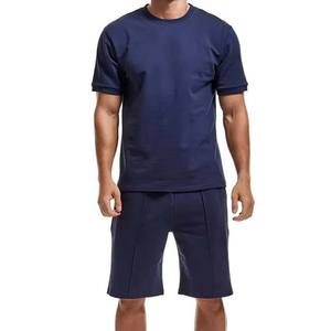 Ensemble 2 pièces pour hommes, t-shirts à manches courtes et shorts tendance pour l'été, taille plus, coton respirant, style décontracté, style streetwear - Product Image 1