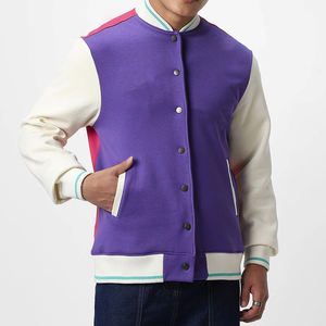 Blouson universitaire 100 % laine pour homme, modèle 2025, le plus vendu, personnalisable, vêtement de sport, broderie personnalisée, col montant, logo frontal - Product Image 5