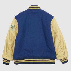 Veste universitaire en cuir sur mesure de haute qualité, nouvelle collection 2025, style High Street, design patchwork baseball et bomber - Product Image 3