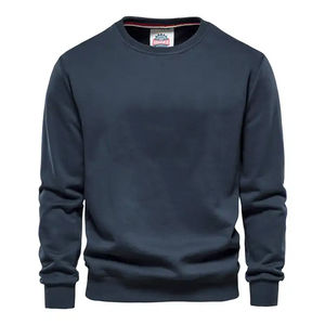Sweat-shirt à col rond pour homme coupe ajustée de qualité supérieure 100% polyester avec broderie de logo personnalisé et conception de strass pour l'hiver - Product Image 3