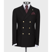 Costume de Mariage et d'Affaires Formel Homme Coupe Droite 2 Pièces Blazer Croisé à Trois Boutons Pantalon Col en V Imprimé Grande Taille