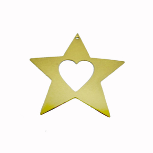 Ornement décoratif mural en étoile suspendu en métal de fer fini noir pour la maison et la décoration de Noël en vrac fait à la main - Product Image 2