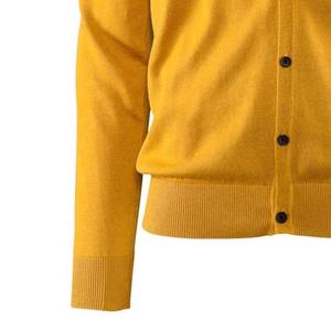 V Neck <b>Women's</b> <b>Cardigans</b> Autumn Solid Knitwear Cotton/Bamboo Fiber Customized Logo Design Size 2026 Wholesale Best Selling - Product Image 5