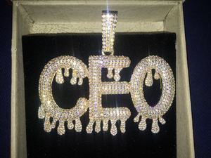 Colgante de letra personalizado de corte redondo de 3.80Ct con moissanita real chapado en oro rosa de 14K para fiestas - Product Image 2