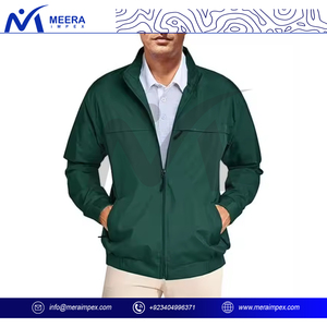 Veste coupe-vent légère pour hommes Design personnalisé avec fermeture à glissière avec logo brodé Idéal pour la randonnée, le personnel ou l'utilisation promotionnelle - Product Image 2