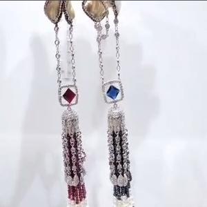 Glamorous Trendy Chain Designer Pendent Set Piedras y perlas Look para mujeres Fiestas DE BODA Use Colecciones para niñas - Product Image 1