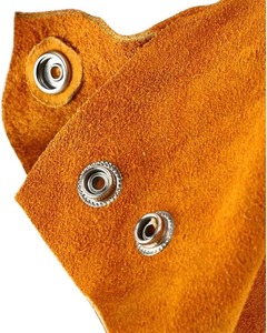 Mangas de soldadura de cuero Protectores de brazo de cuero real Mangas de soldadura Protección de brazo resistente al calor - Product Image 6