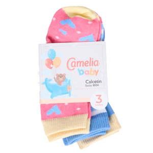 Confezione da 3 Calzini Fantasia per Bambini 100% Cotone Antiscivolo Stile Casual Traspirante con Logo/Disegno Animale per Estate Inverno - Product Image 3