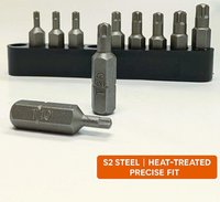 Embouts de tournevis Torx RALTER, 10 pièces, 25 mm, jeu Magic Rib, finition sablée, DIY, OEM, acier S2, Taïwan