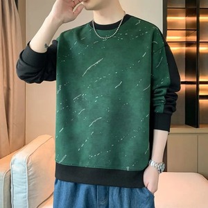 Camisetas de Invierno para Hombre, Modernas, Holgadas, con Diseño de Nicho, Estampado Combinado, Manga Larga - Product Image 1