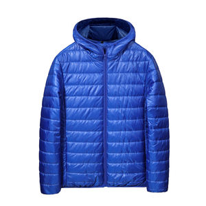 Chaqueta Acolchada Ligera para Hombre con Capucha, Cierre Completo, Resistente al Agua, Forro Acolchado, Abrigos de Invierno Ultraligeros y Empacables - Product Image 1