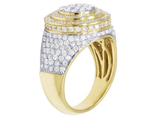 Custom Hip Hop Men's Sterling Silver Rhodium Plated <b>Ring</b> with Round Moissanite for Wedding & Party - Product Image 4
