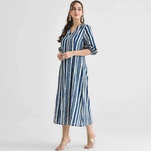 Handmade Organic Cotton Boho <b>Dress</b> for <b>Women</b> Trendy Floral Printed Casual <b>Dress</b> Natural Sweet for Summer Valentine'<b>s</b> Day Gift - Product Image 2